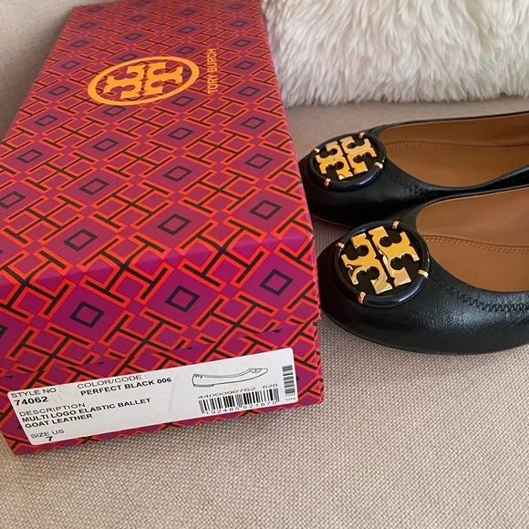 NEW Tory Burch Multi logo Ballet